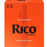 Clarinet Reeds - #2.5 - Box of 10 - Rico