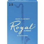 RR10BCL25 Rico Royal Bass Clarinet Reeds - 2.5 - Box of 10