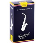 Saxophone (Alto) Reeds - #2.5 - Box of 10 - Vandoren