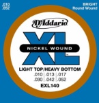 D'Addario EXL140 10-52 Light Top/Heavy Bottom, XL Nickel Electric Guitar Strings