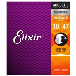 Elixir Acoustic Guitar Strings - Extra Light 10-47