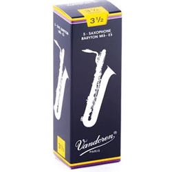 Saxophone (Bari) Reeds - #3.5 - Box of 5 - Vandoren