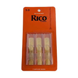 Clarinet Reeds - Rico - #3 - Pack of 3