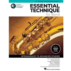 Tenor Sax - Book #3 - Essential Elements for Band w/ EEi