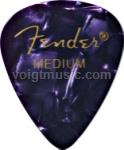 Fender 0980351876 Medium Celluloid Picks - Purple Moto - Pack of 12