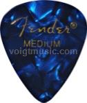 Fender 0980351802 Medium Celluloid Picks - Blue Moto - Pack of 12
