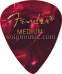 Fender 0980351809 Medium Celluloid Picks - Red Moto - Pack of 12