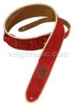 Levy's MSS32CPRED 2" Red Suede Signature Leather Guitar Strap