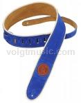 Levy's MSS32CPRBLU 2" Royal Blue Suede Signature Leather Guitar Strap
