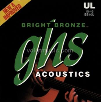 BB10U GHS Acoustic Guitar Strings - Bright Bronze Ultra Light 10-46