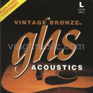 VNL GHS Acoustic Guitar Strings - Vintage Bronze Light 12-54