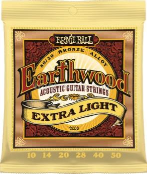 EB2006 Ernie Ball Earthwood Acoustic Guitar Strings - Extra Light 10-50