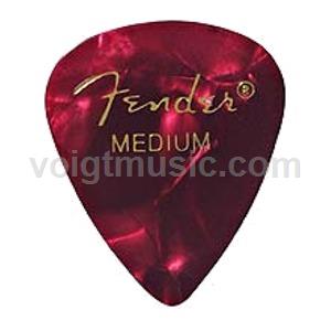 Fender 0980351709 Thin Celluloid Picks - Red Moto - Pack of 12
