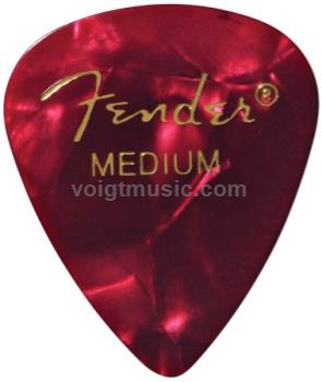 Fender 0980351909 Heavy Celluloid Picks - Red Moto - Pack of 12