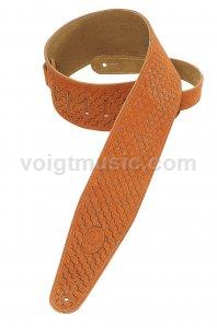 Levy's PMS44T02COP 3" Copper Suede Tooled Leather Guitar Strap