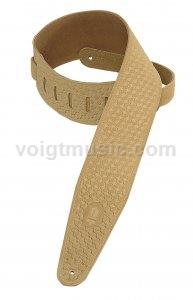 Levy's PMS44T02SAND 3" Sand Suede Tooled Leather Guitar Strap