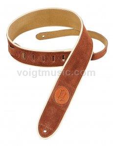 Levy's MSS32CPRST 2" Rust Suede Signature Leather Guitar Strap